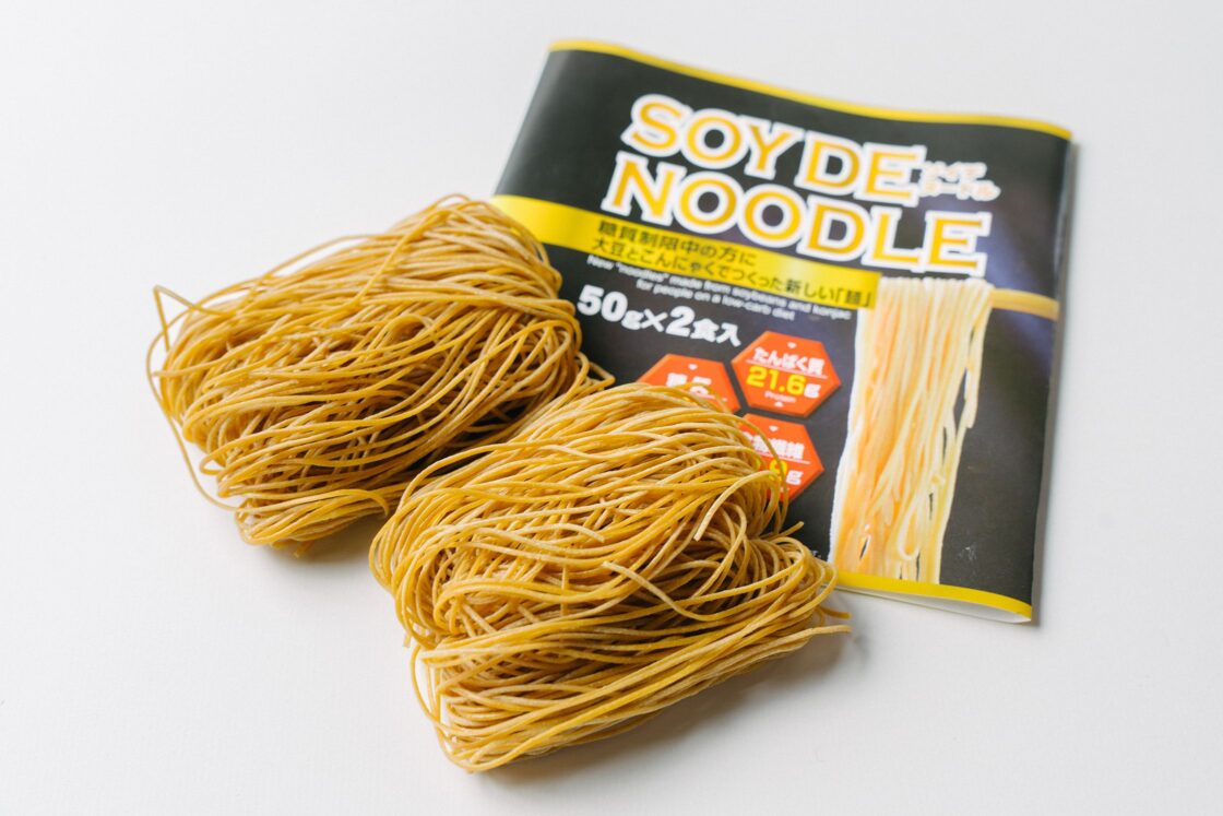 こんにゃくと大豆を原料とした新しい麺製品『ソイデヌードル』